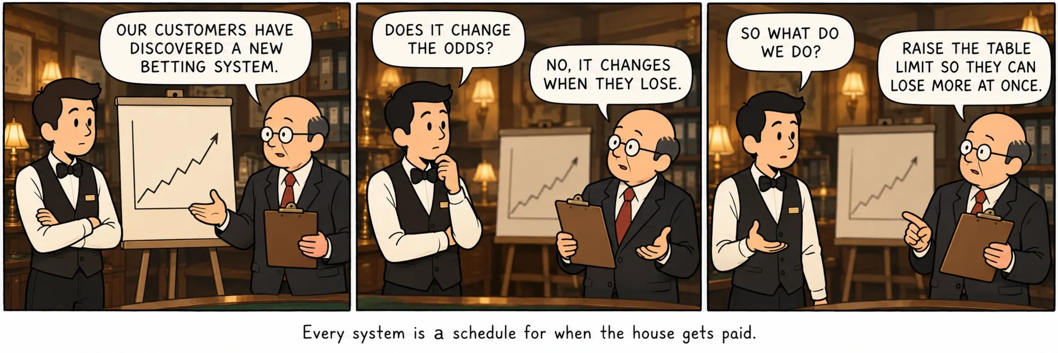 Todo o sistema é um calendário de quando a casa é paga.